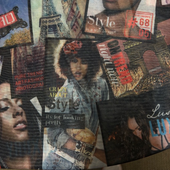 VTG Magazine-Print Collage Dress • Statement Graphic Dress • Streetwear Chic” 1x - Picture 8 of 12